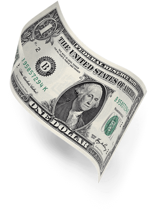 Floationg Dollar Bill